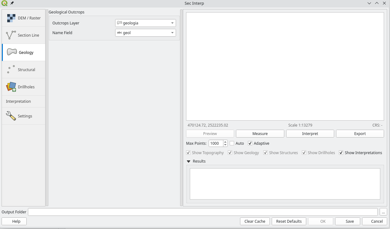 Geology configuration