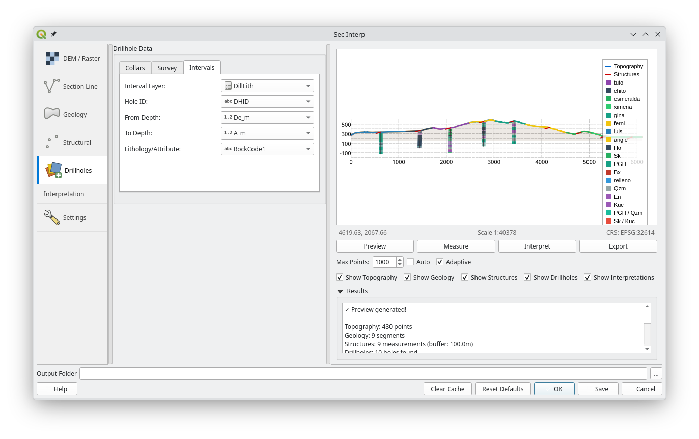 Section Preview with all layers enabled